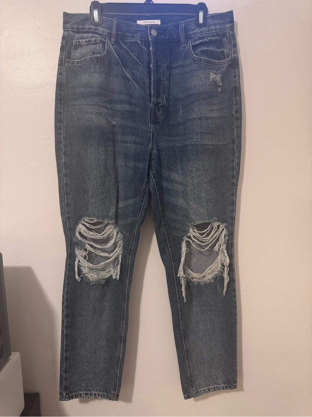 Pacsun Distressed Straight-Leg Jeans